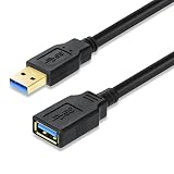 XBOHJOE USB Extension Cable 20FT High Speed USB 3.0 Extender Cable Type A Male to A Female Data Transfer 5Gbps for Mouse Extender Cable Keyboard Extension Cord etc(20ft Black)