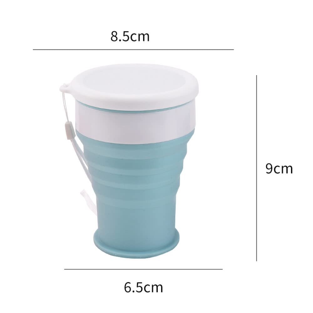 Taza de viaje de camping plegable de silicona de 200 ml Taza de café telescópica portátil Taza de agua al aire libre Botella de agua plegable Drinkware, Pink