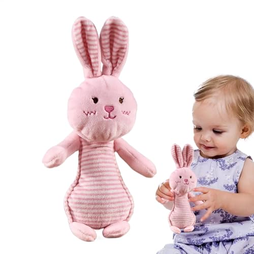 赤ちゃんのための豪華なガラガラ、ガラガラのぬいぐるみ,幼児動物のガラガラ - 柔らかい感覚グラブシェーカー、かわいいウサギのクマのアヒルのアヒルのアヒルのハンドグリップグリップグリップトイ