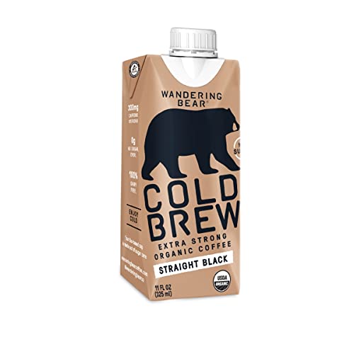 Wandering Bear Straight Black Organic Cold Brew Coffee On-the-Go -