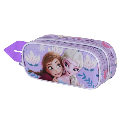 Disney Frozen 2 Beauty-Estuche Portatodo 3D Doble, Lila, 22 x 10...