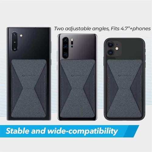 Image of STRIFF Invisible Foldable Mobile Tabletop Stand for Phone, Ultra-Slim Portable Phone Holder, Adjustable Desk Stand for Smartphones, Lightweight Pocket-Sized Mobile Stand for Office, Home & Travel