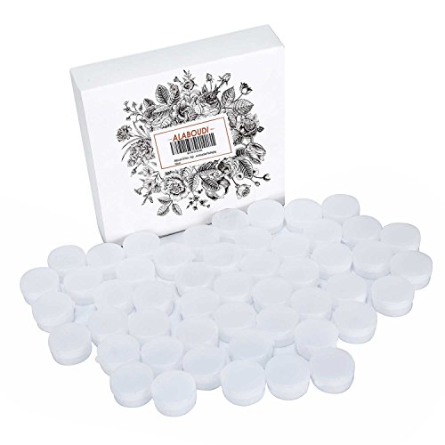 Alaboudi 50 New,, 5 Gram Clear Cosmetic Sample Containers for Gifts & Home-made,Plastic Pot Jars,Small Plastic Container,2 Mini Spatulas, 52 Small Stickers and Attractive Packaging