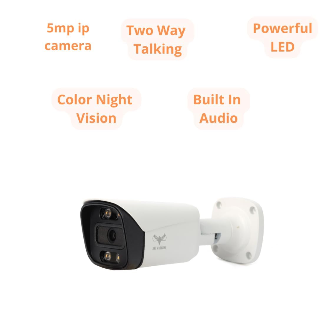 JK Vision 5MP Bullet IP Camera - Night Vision -4