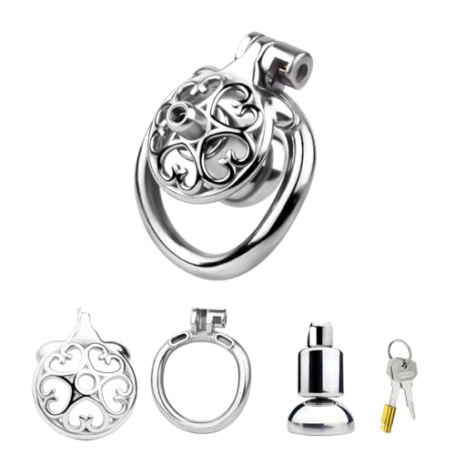 Chastity Cage Pene Uomo Gabbia Pene Cintura Castità Maschile Metallo Cock Cage Erotitici Sexy Per Coppie (50MM)