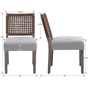 chairus upholstered Dining Chairs Set of 4, Farmhouse Dining Room Chairs Grey Kitchen Chairs with Low Woven Rope Back Wooden Side Chair for Kitchen Dinning Room Restaurant - Linen, Dark Grey chairus upholstered Dining Chairs Set of 4 Farmhouse Dining Room Chairs Grey Kitchen Chairs with Low Woven Rope Back Wooden Side Chair for Kitchen Dinning Room Restaurant Linen Dark Grey