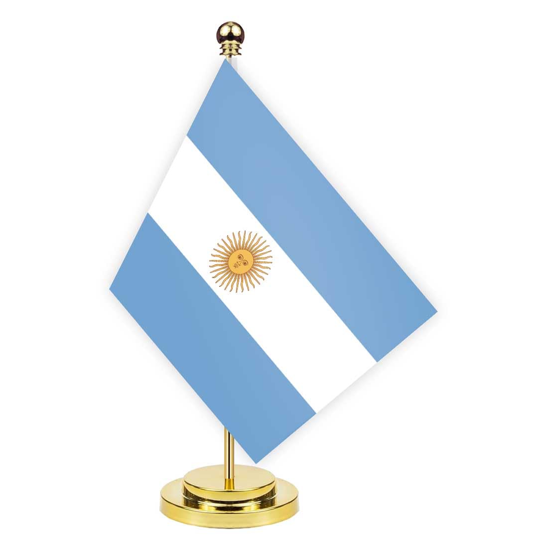 Argentina Desk Flag,12 inch Small Argentinian Argentine Indoor Banner,Small Printing Decor For Office Home Classroom Table — image 1