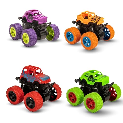 Niku 4x4 Mini Monster Truck for Kids Boys Girls 3 4 5 6 7 8 Year Old, Push and Go Friction Powered Car Toys, Birthday Party Gift for Kids (Pack of 4, Multicolor) (B0CPWFMZLD) Amazon Price History, Amazon Price Tracker