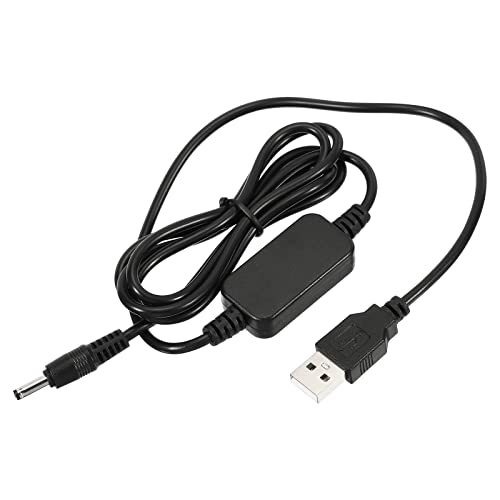 DC 5V a DC 12V USB Step Up Tensione Convertitore Cavo Alimentazione con DC Jack 3.5mm x 1.35mm Ottimo per Router Fotocamera Auto Guida Registratore Nero 9W 2A