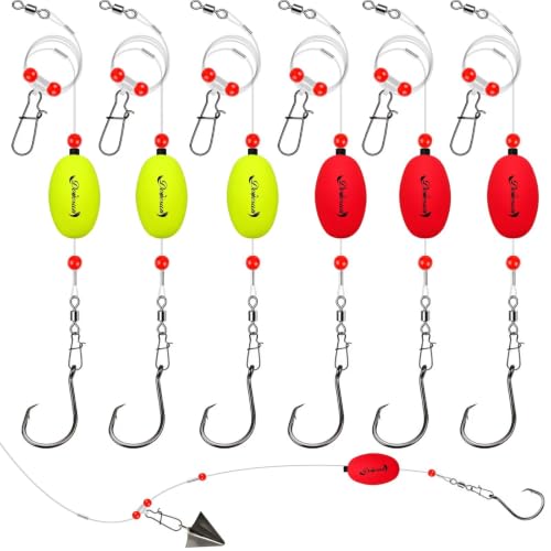 Dovesun Fish Finder Rig with Float 20.5' Surf Fishing Rigs 90LB Surf Fishing Tackle for Shark...