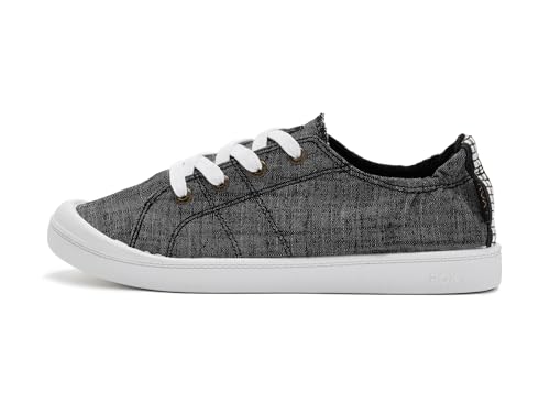 Image of Roxy Women's Bayshore Plus II Sneaker, Chambray Open Black, 10.5