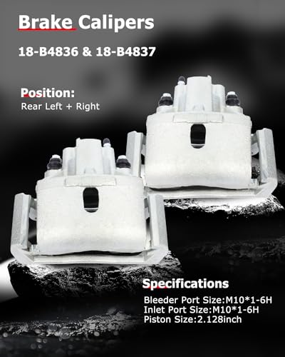 Image of cciyu 18-B4836 18-B4837 Rear Left + Right Brake Calipers W /Bracket For Chrysler For Aspen 2007-2009,For Dodge For Durango 2004-2009,For Dodge For Ram 1500 2002-2010,For Ram For 1500 2011-2018