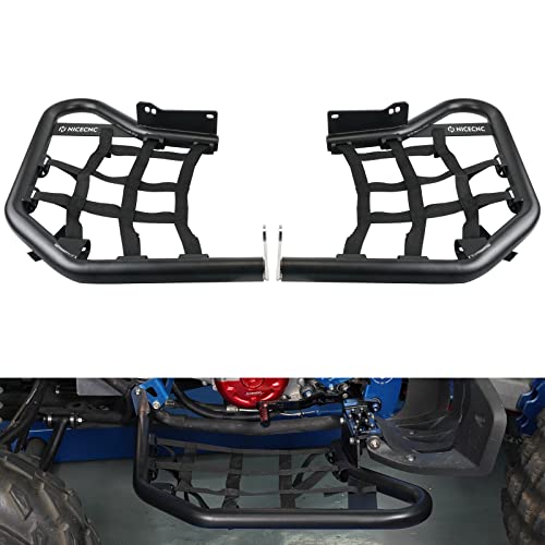 Nicecnc Black Net Side Step Bars Compatible With Yamaha Raptor 700 2006-2020 2021 2022 2023 Raptor 700R 2009-2021 2022 2023 Black + Black Nets #TOP18