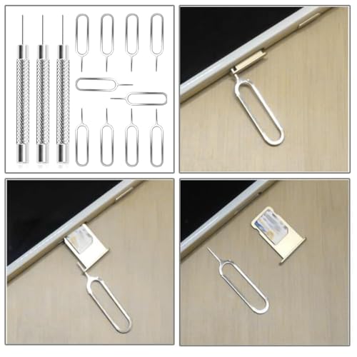 Image of 13 Pcs SIM Ejector Tool, Watch Band Link Remover Pin with Fine Tip, Premium Material SIM Card Tray Ejector for Mobile Phones and Jewelry Repair