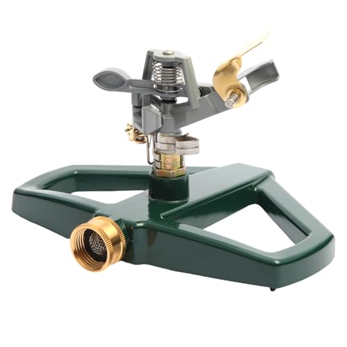 Green Garden Pulsating Impact Sprinkler with Metal...