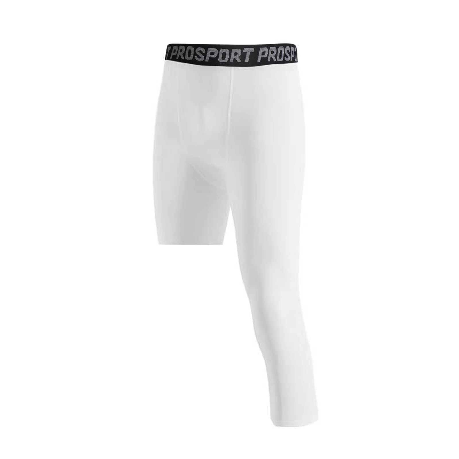 Calça Compressão 3/4 Masculina - Design Assimétrico Uma Perna - Poliéster/Elastano Esportiva