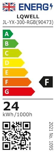 LQWELL® Lámpara de Techo LED Regulable con Control Remoto, 24W, 2500LM, 3000-6500K RGB, Iluminación de Techo Redonda y Plana IP44 para Sala de Estar, Dormitorio, Comedor, Pasillo, 300 x 40 mm - imagen 16