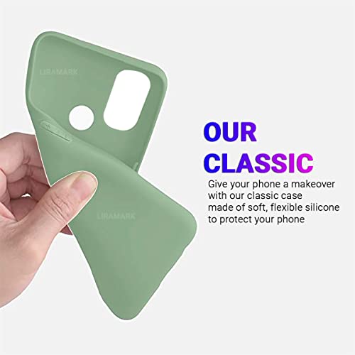 Image of LIRAMARK Liquid Silicone Soft Back Cover Case for OnePlus Nord N100 5G / 1+Nord N100 (Green)