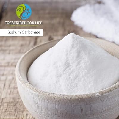 Prescribed For Life Sodium Carbonate Powder, Natural Grade 100 Anhydrous Powder, Soda Ash, Washing Soda for Laundry (12oz / 340g)