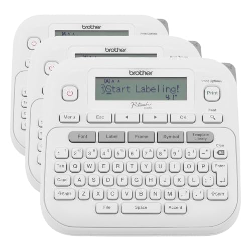 Image of Brother P-Touch PTD220 Home /Office Everyday Label Maker | Prints TZe Label Tapes up to ~1 /2 inch White (Pack of 3)