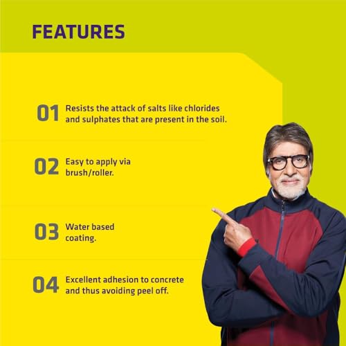 Image of DR. FIXIT BITUFIX, Below Ground Waterproofing - 20 KG, for Damp Proofing course like Footing, Masonry Wall, Neck Columns, and Plinth Beam & DPC. Resist Salt Attacks.