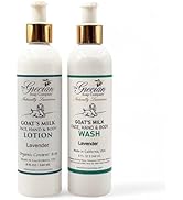 The Grecian Soap Company Goat Milk Lotion & Body Wash Set – Lavender Scent, 8oz each - Body Lotio...
