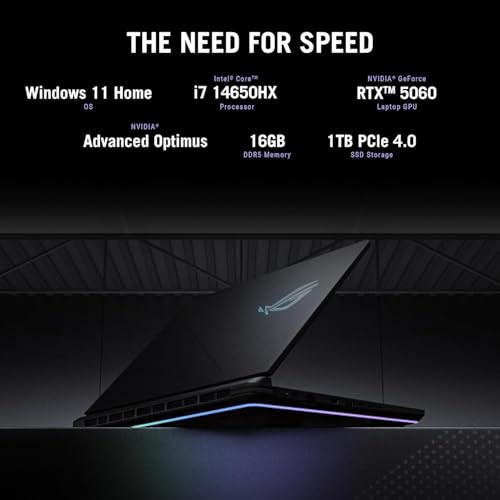 Image of ASUS ROG Strix G16 Gaming Laptop, Intel Core i7 Processor 14650HX, NVIDIA RTX 5060, 64 GB DDR5 RAM, 2 TB SSD, 16 inch 1920x1200 FHD+ LED Display, Windows 11 Pro, RGB Backlit KB & Gaming Accessories