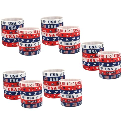 Bracelets silicone Independence Day pour soirées à thème et célébrations de groupe