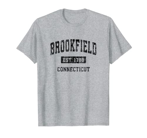 Brookfield Connecticut CT - Diseño deportivo vintage, diseño negro Camiseta