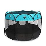 Galapara Parque para Perros, Parque Mascota de Juego Entrenamiento Dormitorio Perro Gato Conejo Octágono Lavable Durable, Recinto plegable para mascotas, Jaula Octagonal Desmontable para Mascotas