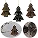 Produktbild LS-LebenStil Papier Set Deko-Anhänger 3X Papier Tannenbaum Petrol Grün Braun 8cm Weihnachten Baumschmuck Wabenball Honeycomb Christbaumschmuck