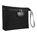 Bolsa densa a prueba de bloqueo, bolsa de viaje inmune a desgarros con código de 3 números para posesiones, rudimentos, bolsa forrada de carbono