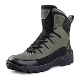 Bacca Bucci Men's Lace Up Boots, Olive, 12