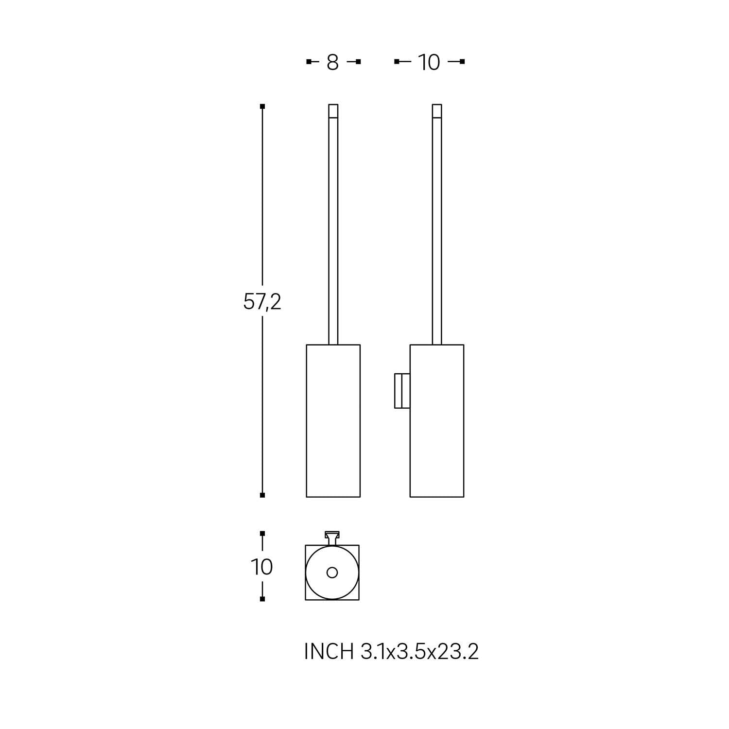 Pomdor - Escobillero cromo metric