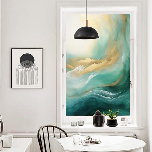 Vinilo adhesivo para ventana opaco diseño mármol moderno 35.4x55.1 in miniatura 5