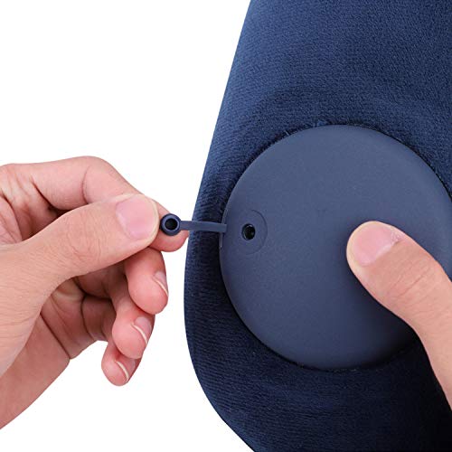 Almohada inflable para viaje de cuello portátil U miniatura 2