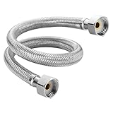 Flexible Tap Connector 1/2" x 1/2" BSP Fittings 30cm Flexi Hose Plumbing Fittings Stainless Steel Braided Pipes Repalcement Water Connector Tap Supply Lines for Homes Bathroom Kitchen Sink Toilet Taps - Image 7