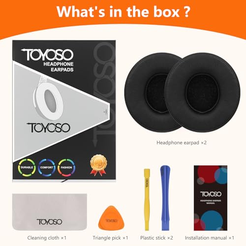 Reemplazo de almohadillas para auriculares Beats Solo 2/3 Wireless para A1796 / B0534, almohadillas de repuesto para Beats con espuma que cancela ruido, cuero proteico suave (Negro) miniatura 6