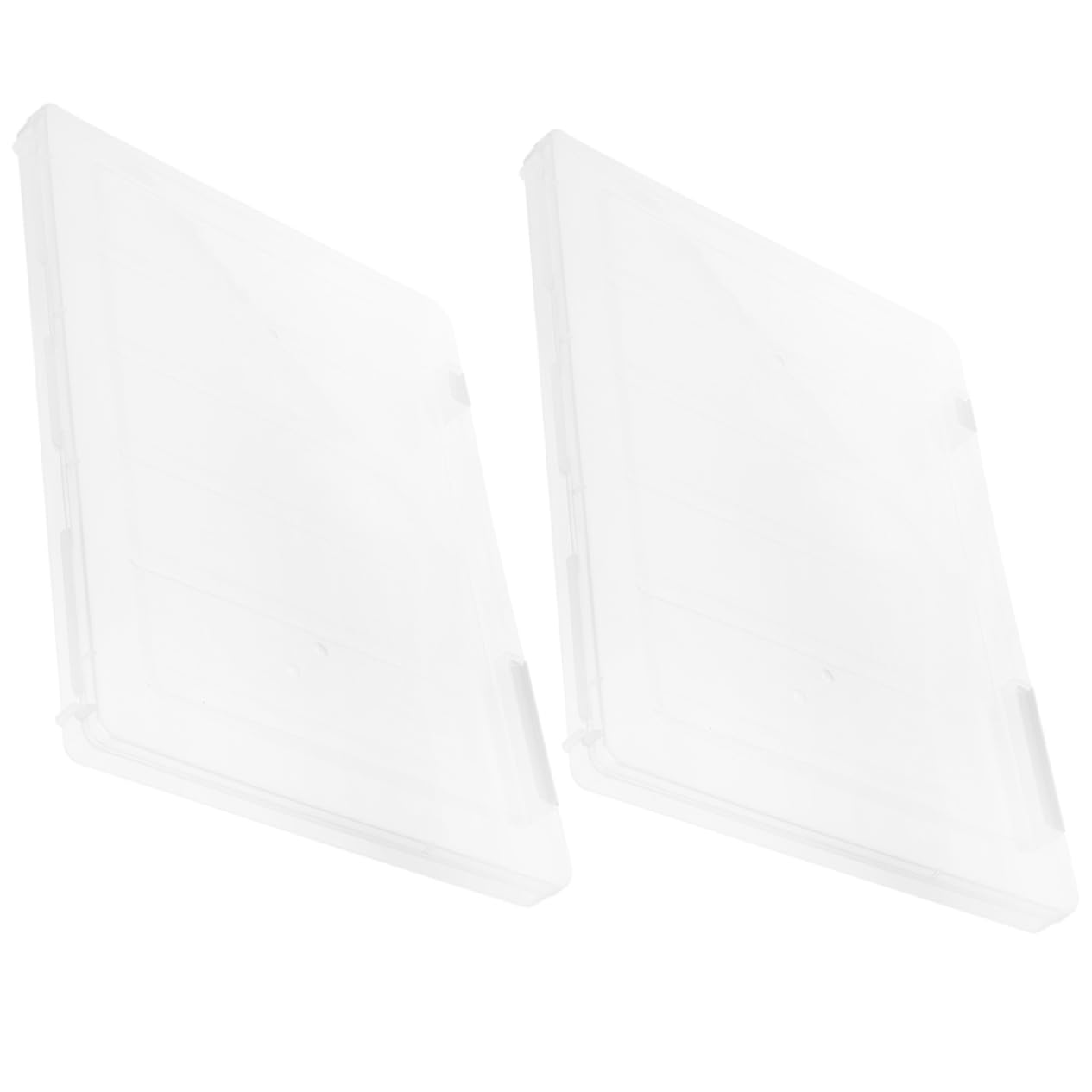 Gogogmee 2pcs Transparent Document Storage Box Wear Resistant File Organizer for Office Home School Design for Identification File Holder