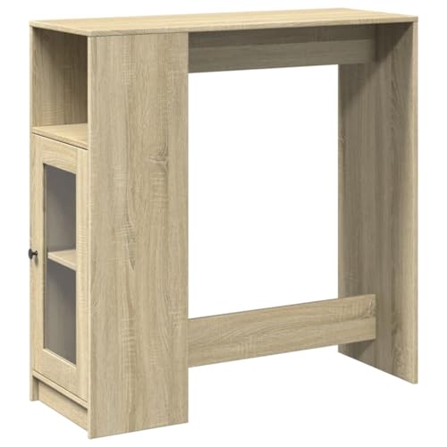 Table de bar avec étagère compacte pour gagner de la place dans un studio
