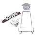 Alnicov Set of 6 String Archtop Jazz Guitar Rosewood Bridge Height Adjustable Tailpiece Trapeze for Jazz Guitar Parts,Chrome