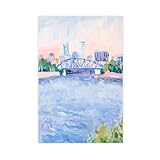 VBQHIR Toledo Ohio Poster auf Leinwand, Schlafzimmer, 