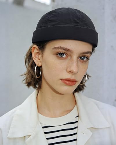 Image of CLAPE Lightweight Breathable Brimless Cap Street Casual Versatile Summer Quick Dry Docker Cap No Brim Sailor Cap Leon Cap
