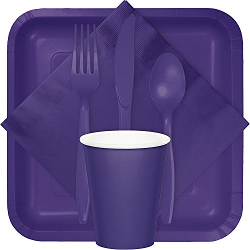 Creative Converting Congrats Grad Purple Plates-18 Pcs 18-Count Sturdy Style Dinner/Large Paper Plates For Graduation Party, School Spirit #TOP2