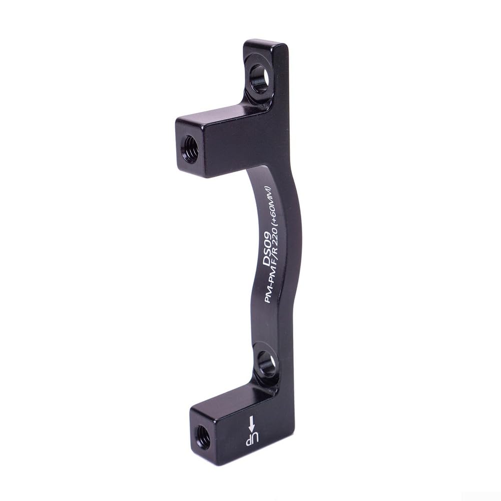 Disc Brake Adapter For 160mm Flat Mount Frame To 220mm For Rotor, Cnc Aluminum Alloy Caliper Bracket With Anodized Finish For Mtb Bike, Black Color