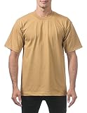 Pro Club Men's Heavyweight Cotton Short Sleeve Crew Neck T-Shirt, Mustard, X-Large