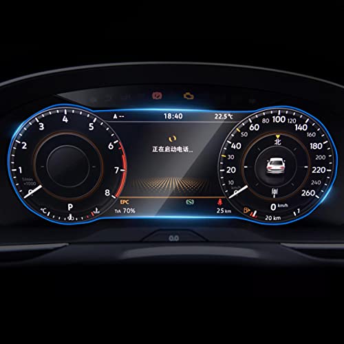 Funiur Painel de instrumentos de tela do carro endureceu filme de vidro GPS Velocímetro Protetor Des