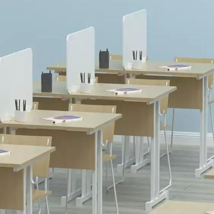 Divisor de privacidad para escritorio de oficina, paneles acústicos para reducción de ruido y control de distracción visual en espacios de trabajo y aulas (30 x 50 cm)