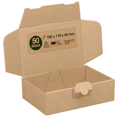 50 cartons Maxibrief, marron, taille et quantité au choix, carton d'expédition, marchandises, envoi de livres, carton postal, Poste DHL Hermes DPD GLS UPS (160 x 110 x 50 mm, marron)