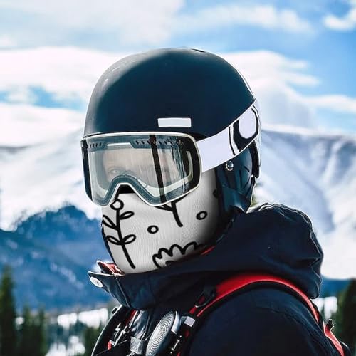Balaclava Mask for Men Balaclava Ski Mask Simple Line Flower Winter Face Mask Face Cover for Cycling miniatura 5